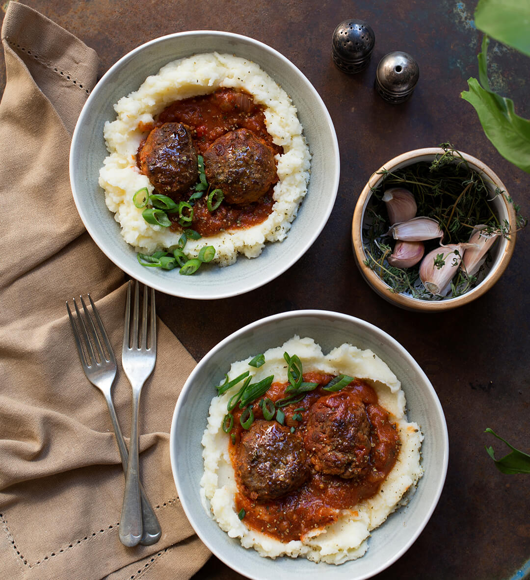 Italian Meatballs with Mashed Potatoes aninas recipes