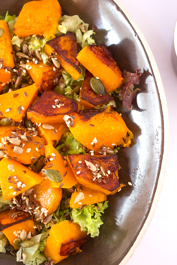 Roasted Butternut Salad With Toasted Seeds - Aninas Recipes