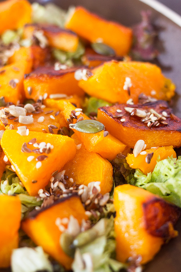 Roasted Butternut Salad with Toasted Seeds - aninas recipes