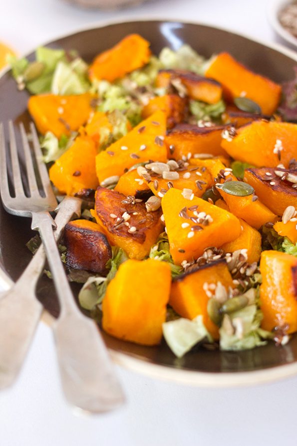 Roasted Butternut Salad with Toasted Seeds - aninas recipes