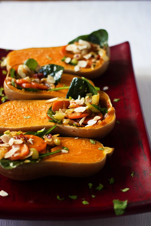 Easy Vegan Stuffed Butternut - aninas recipes