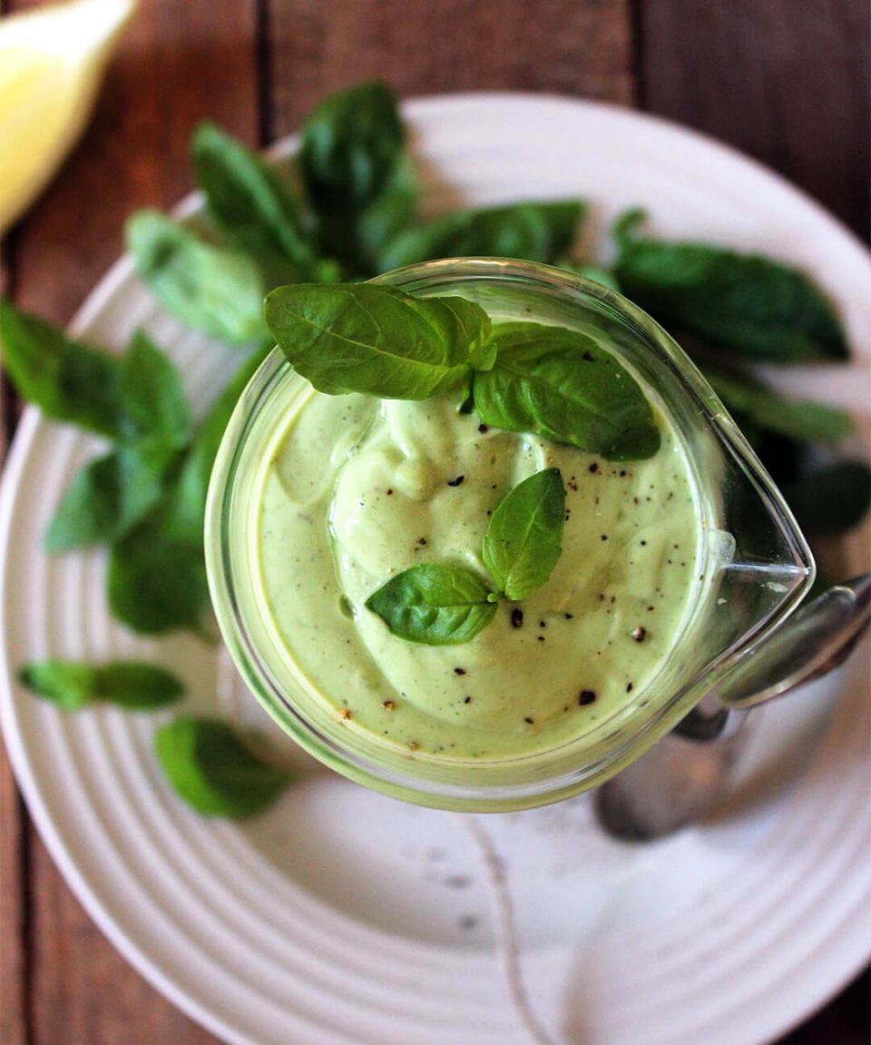 Basil Green Goddess Dressing - Simply Sated